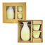 JAPANESE SAKE SET 3PCS SET GREEN WHITE LINE