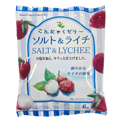 KONJAC JELLY SALT & LYCHEE 6P