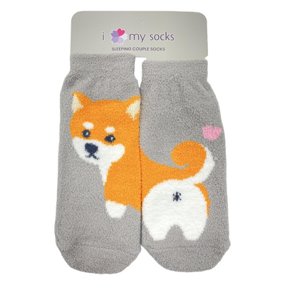 COUPLE SLEEPING SOCKS SHIBA DOG HIPS