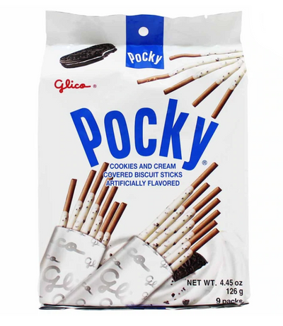 GLICO POCKY FAMILY COOKIES & CREAM 3. 81OZ