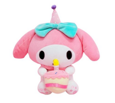 SANRIO STUFFED TOY MY MELODY WITH CAKE 25CM
