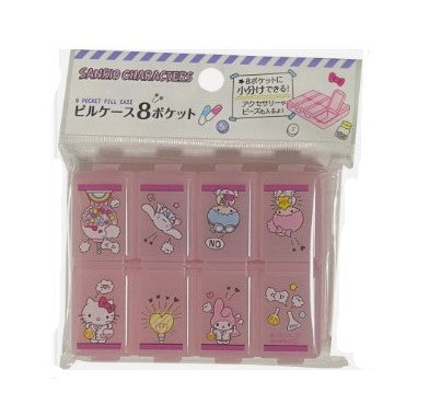 SANRIO PILL CASE 8 SECTION 3.15 x 3.94 x 0.79 IN