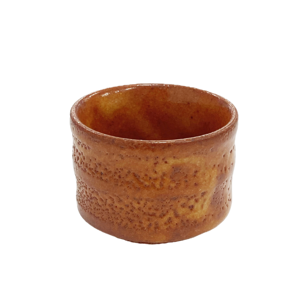 TOUICHI CERAMIC SAKE CUP ORANGE 5.5x4.5CM