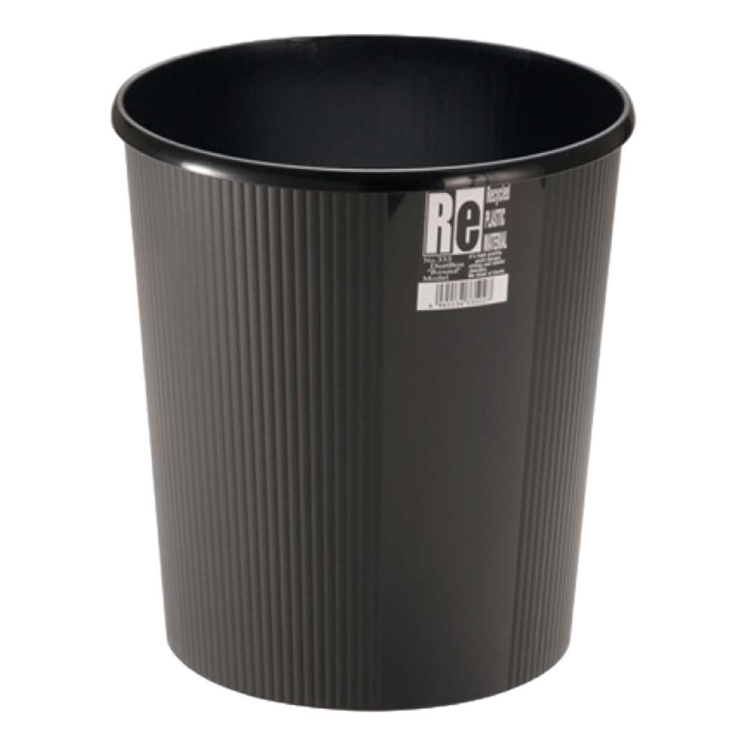 ROUND TRASH BIN BLACK 22X24.5CM