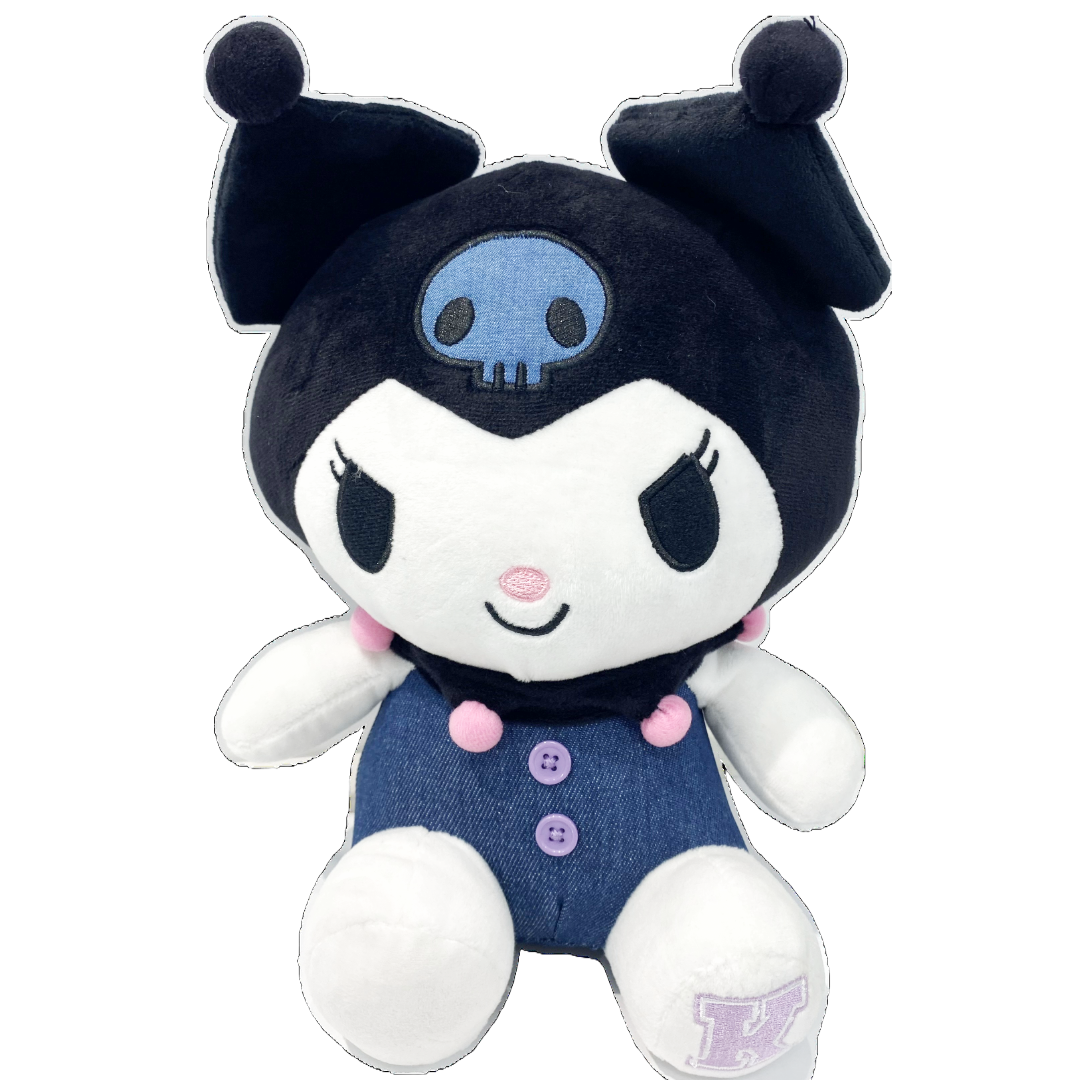 SANRIO STUFFED TOY KUROMI DENIM 25CM