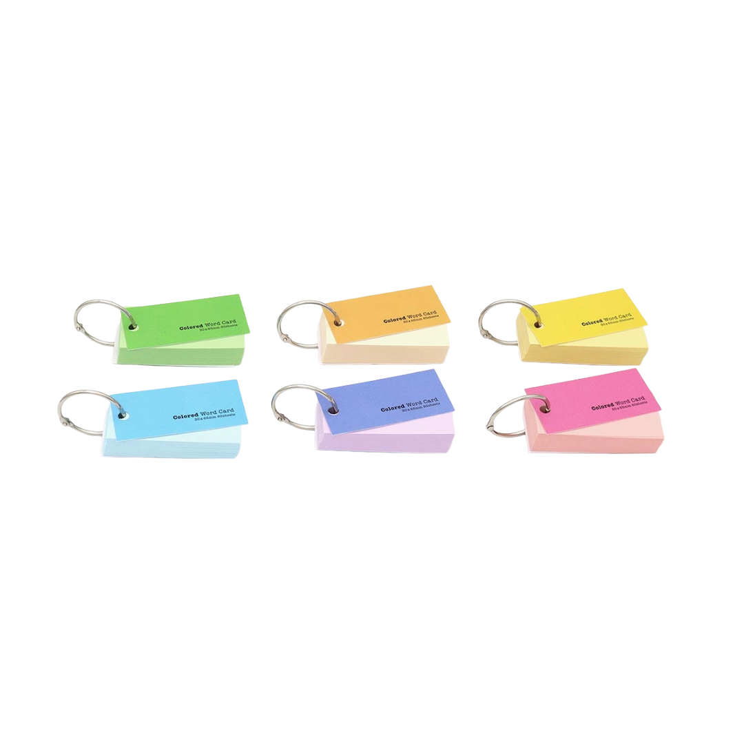 COLORED WORD CARDS 80 CARDS 2 SETS