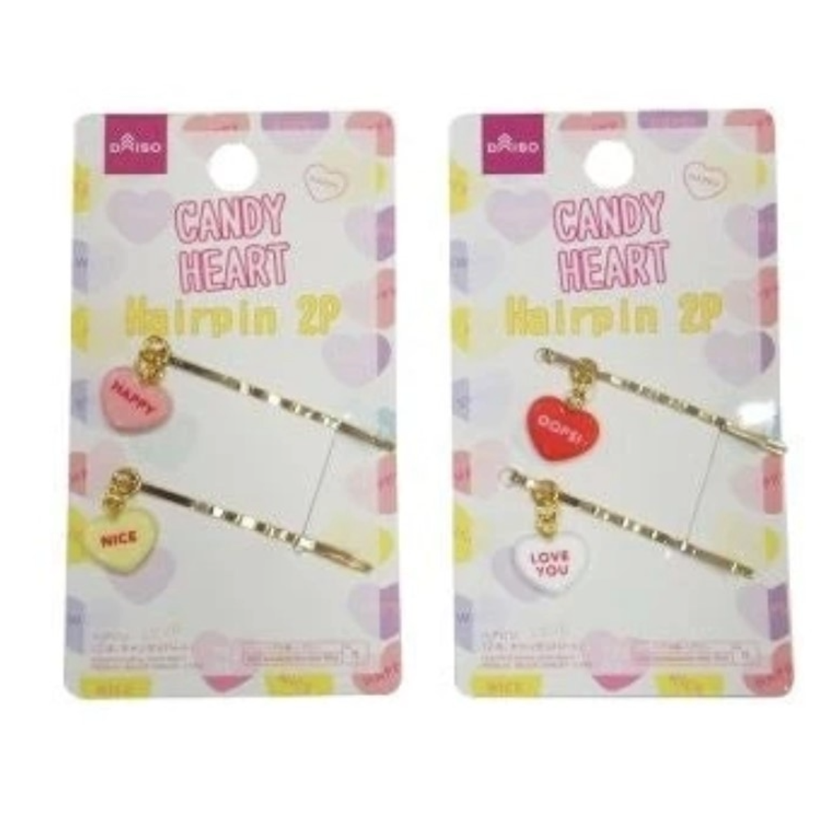 HAIR PINS CANDY HEART