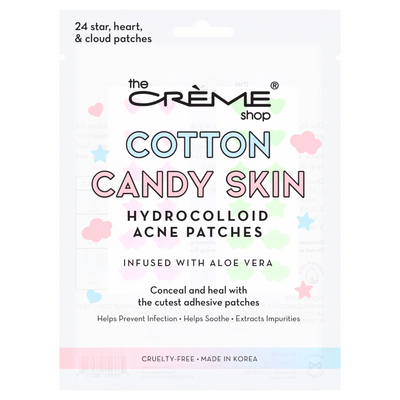 COTTON CANDY SKIN HYDROCOLLOID ACNE PATCHES W/ ALOE PURPLE GREEN