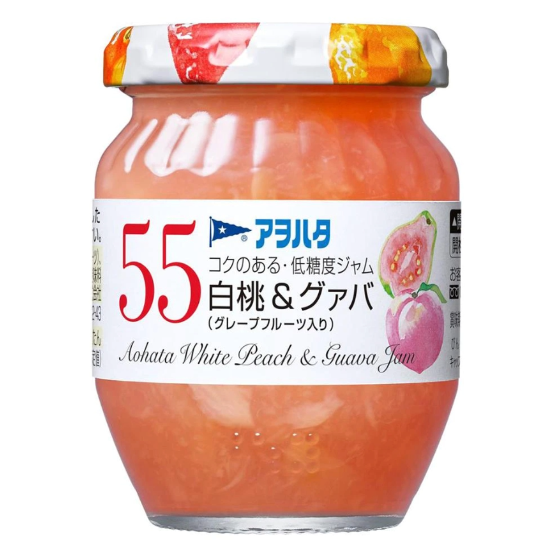 AOHATA LESS SUGAR WHITE PEACH AND GUAVA JAM 150G