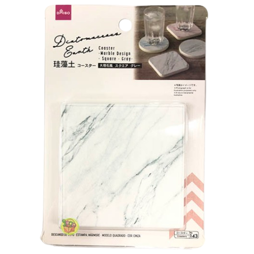 DIATOMACEOUS EARTH COASTER MARB SQUARE