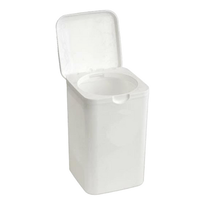 SMALL TRASH BIN FOR BATHROOM WHITE