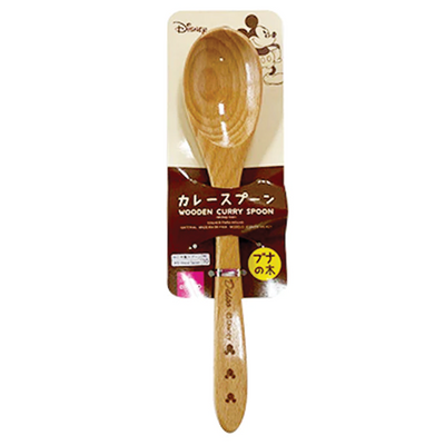 WOODEN CURRY SPOON MICKEY ICON