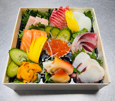 Omakase Sashimi BOX with sea urchin （CRYSTAL）  おまかせ 刺身日本雲丹付き（クリスタル）- KBYSF