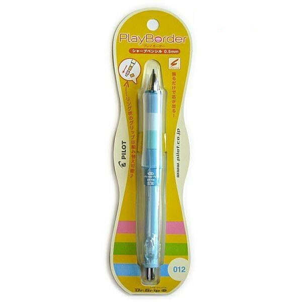 PILOT DR. GRIP PLAY BORDER SHAKER MECHANICAL PENCIL 0.5MM AQUA BLUE