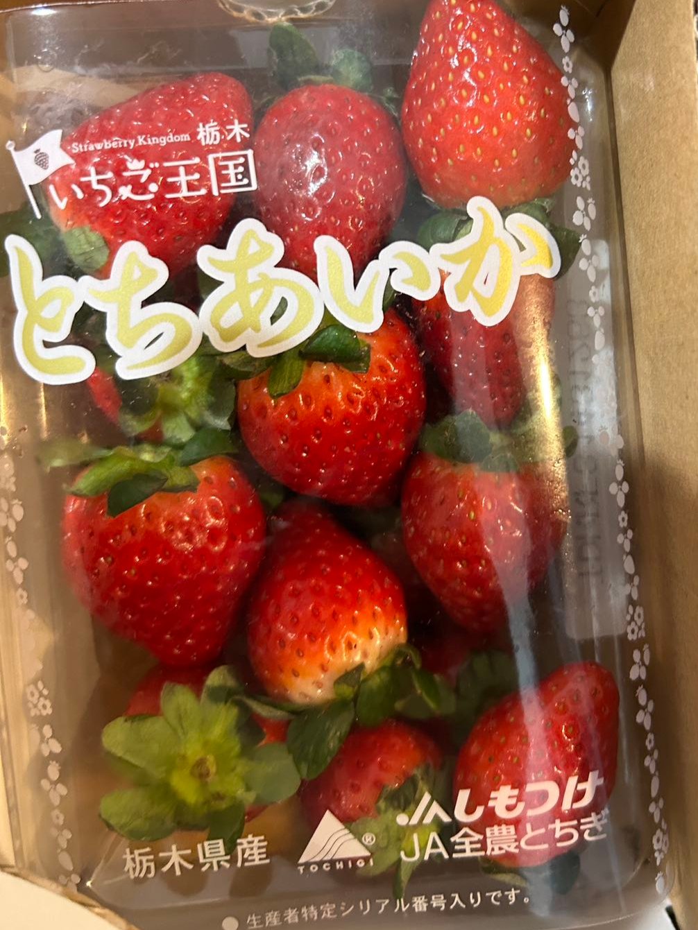 「とちあいか」TOCHIAIKA FROM JAPAN 2024-2025 FRESH STRAWBERRY