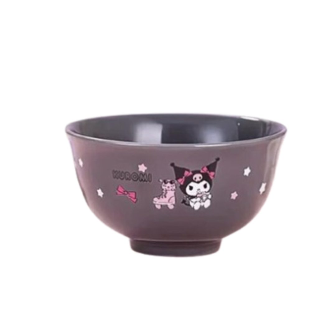 SANRIO KUROMI CERAMIC BOWL 12.7X6.8CM