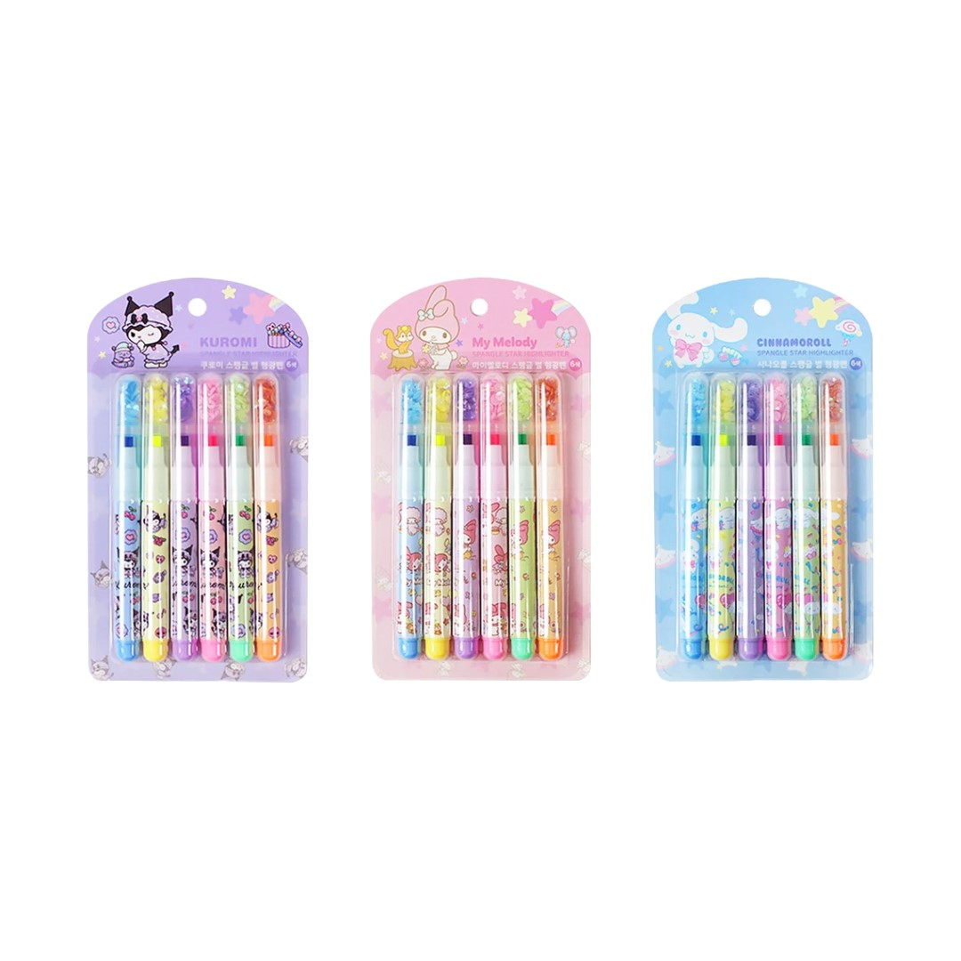 SANRIO SPANGLE STAR HIGHLIGHTER 6C