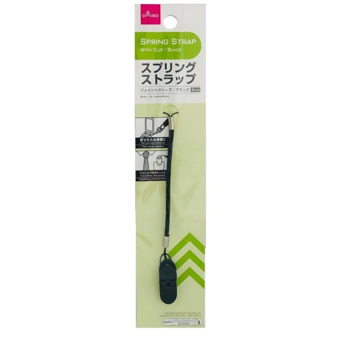 SPRING STRAP WITH CLIP 8CM BLACK – HANAMARU JAPANESE MARKETPLACE