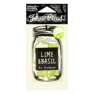 JOHNS BLEND PAPER AIR FRESHENER LIME AND BASIL