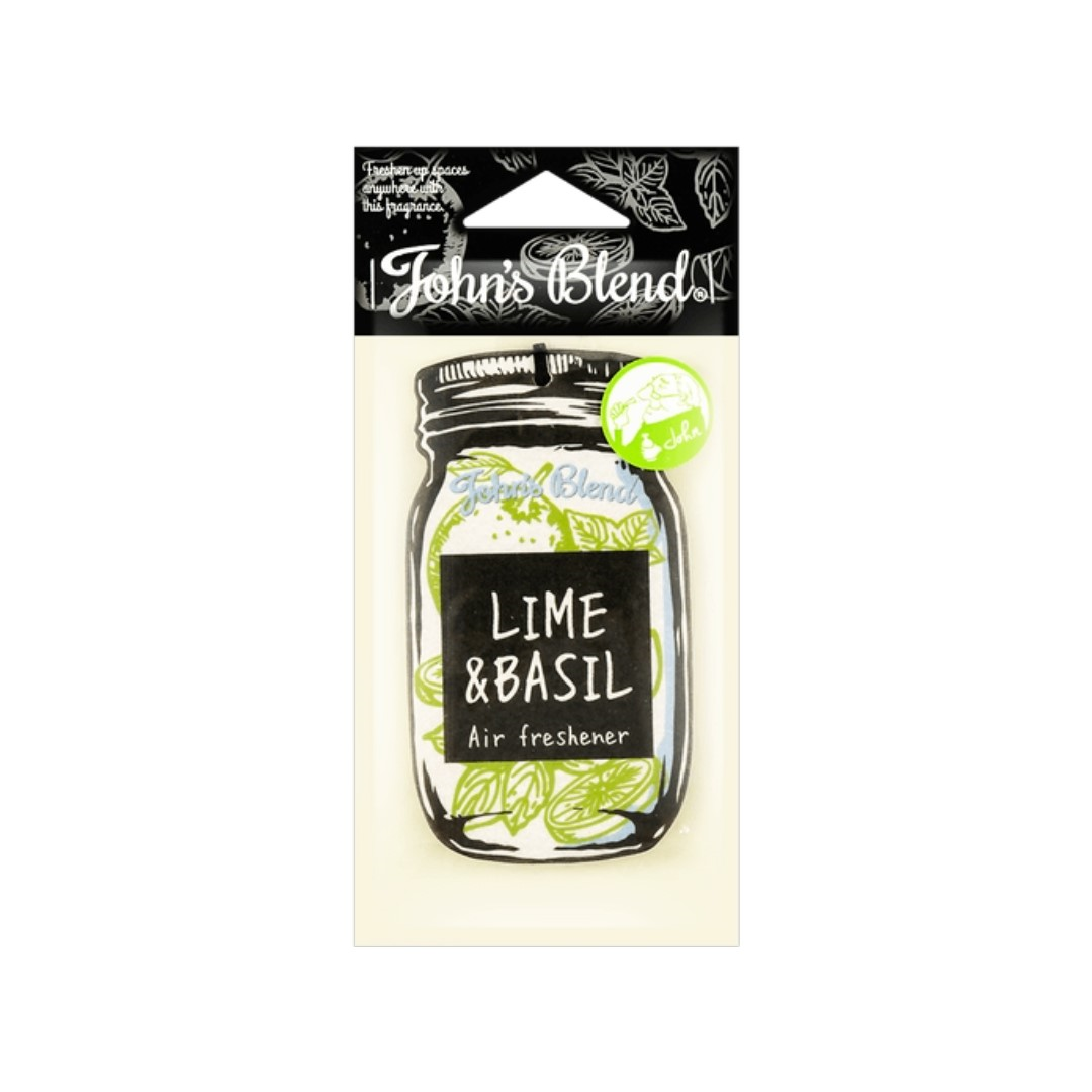 JOHNS BLEND PAPER AIR FRESHENER LIME AND BASIL