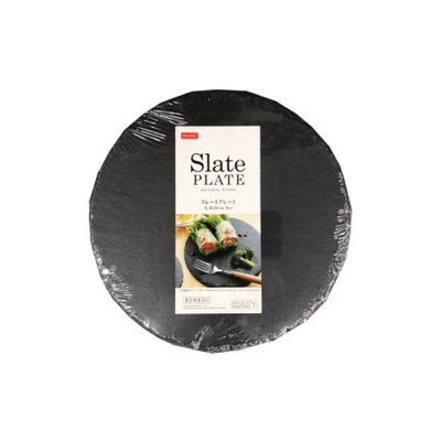 SLATE PLATE ROUND 8IN