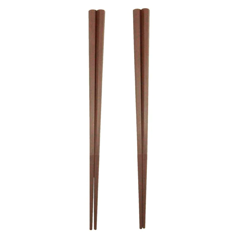 HEAT RESISTAND HEXAGONAL CHOPSTICKS REDDISH BROWN 2SET