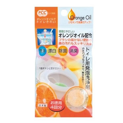 TOILET CLEANSING TABLETS WITH ORANGE OIL