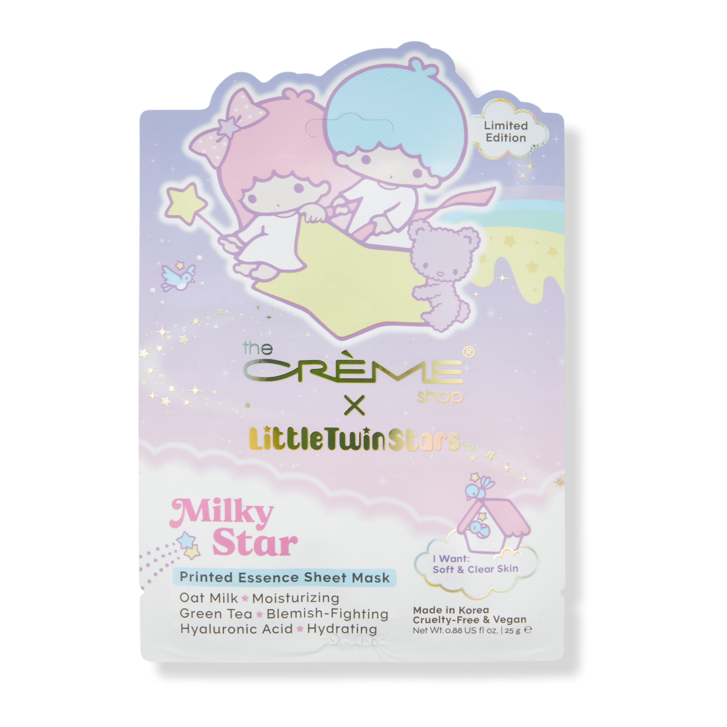 SANRIO LITTLE TWIN STARS MILKY STAR PRINTED ESSENCE SHEET MASK