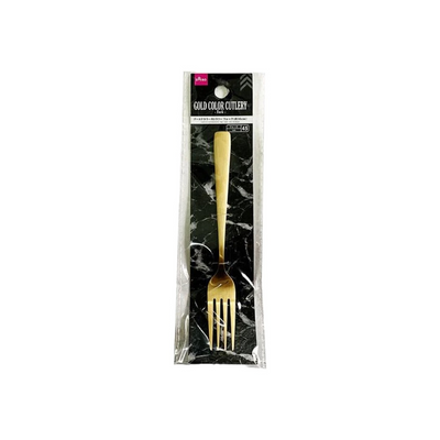 STAINLESS CUTLERY FORK GOLD COLOR 6.3IN