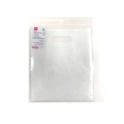 FROST PLASTIC HANDLE BAG 16PCS 9.05X7.48IN