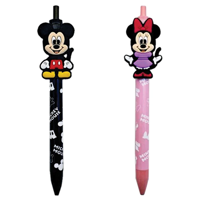 BALLPOINT PEN WITH RUBBER CLIP MICKEY MINNIE