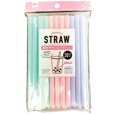 BIG STRAW COLOR PASTEL 30P FOR BOBA