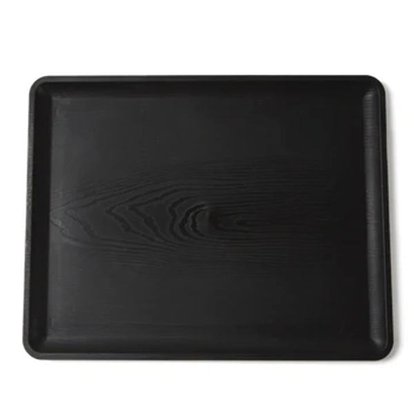 PLASTIC TRAY WOOD GRAIN 14.4X11.2IN