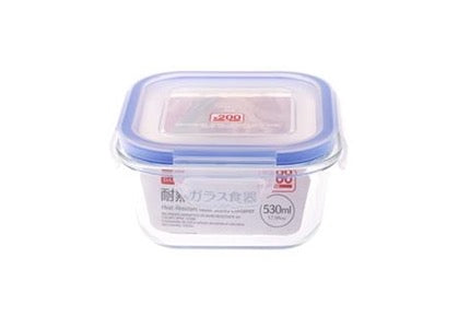 HEAT RESISTANT GLASS AONTAINER 530ML 5.4IN