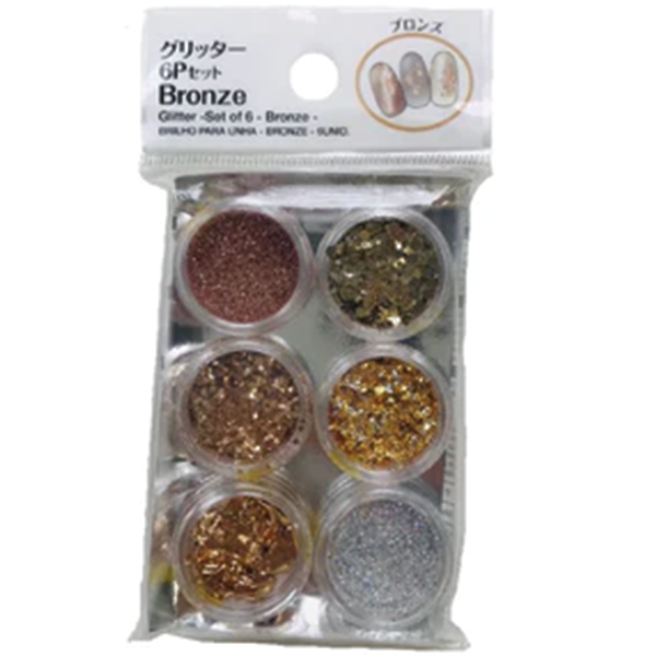 GLITTER SET OF 6 BRONZE