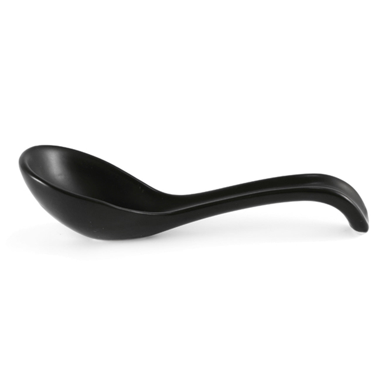 RENGE BLACK CERAMIC RAMEN SPOON 7 IN LENGTH