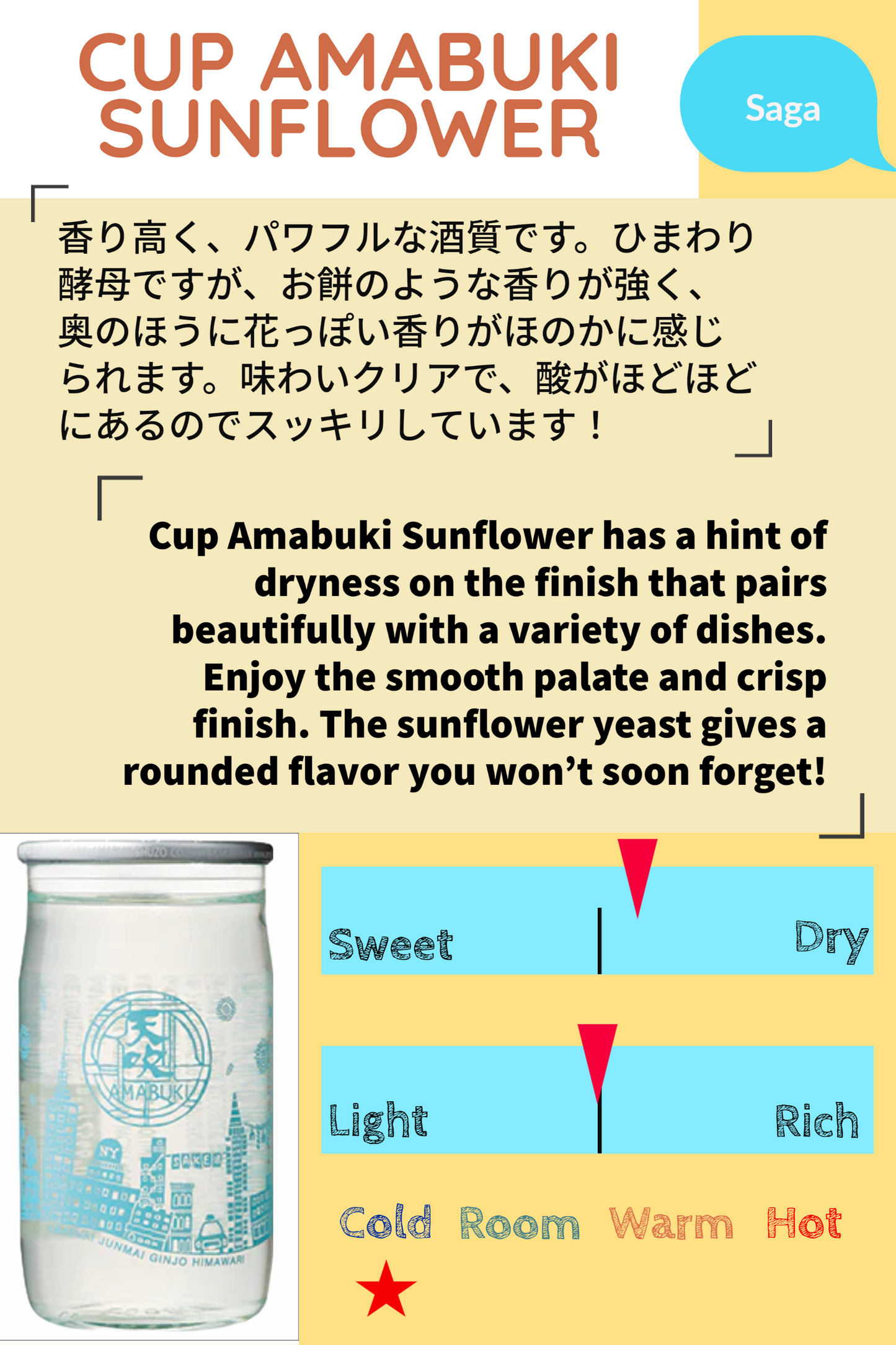 CUP AMABUKI SUNFLOWER