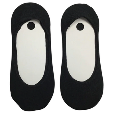 FLAT SOCKS WITH NONSLIP PLAIN BLACK